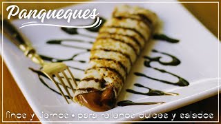 Panqueques  Receta Básica para Rellenos Dulces y Salados  Crepes finos y tiernos [upl. by Sixla205]