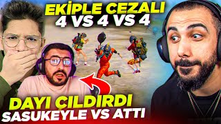 EKİPLE TİKTOK ÇEKME CEZALI 4 VS 4 VS 4 ATTIK DAYI ÇILDIRIP SASUKEYLE VS ATTI  PUBG MOBILE [upl. by Dub]