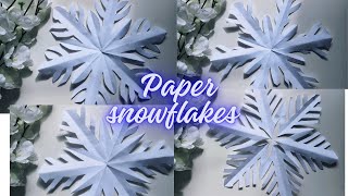 How to make paper snowflakesChristmas crafts using papercraftstrendingdiyviralvideochristmas [upl. by Aneetsirhc749]