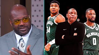 Shaq reacts to the Bucks Hiring Doc Rivers as the New Head Coach  NBA on TNT [upl. by Nedrob]