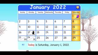 Starfall Calendar January 1 2022 [upl. by Cherry]