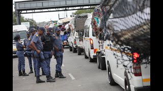 Tension at Lebombo border as protests in Mozambique against election results continue [upl. by Dranyer]