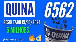 🍀 Resultado Quina 6562 [upl. by Stanway]