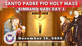 Simbang Gabi Day 1 Mass Today Live at Santo Padre Pio National Shrine  Batangas 16 Dec 2023 [upl. by Laflam]