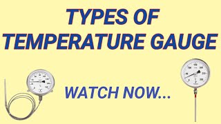 Types of Temperature Gauges [upl. by Airla]