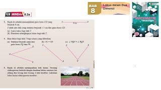 KSSM Matematik Tingkatan 3 Bab 8 lokus dalam dua dimensi uji minda 82a no3no5 buku teks form 3 [upl. by Heyer]