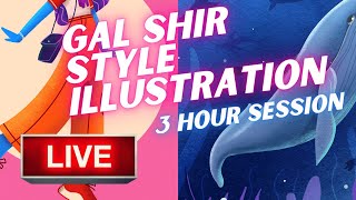 DRAWING GalShir ILLUSTRATION STYLE  DIGITAL PAINTING TUTORIAL  ARTMA [upl. by Onateyac]