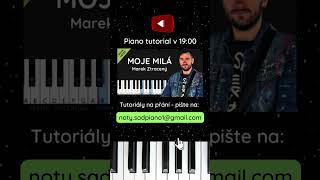 Moje milá  Marek Ztracený noty sadpianoyt pianotutorial [upl. by Eceertal]