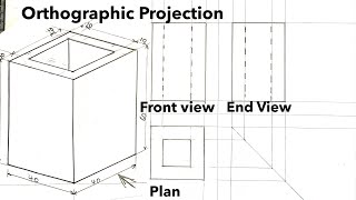 Orthographic Projection  First Angle Projection  Part 5 [upl. by Lezah580]