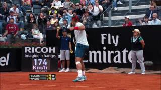 Nadal Claws Back In 2013 Rome Classic Moment [upl. by Hatokad]