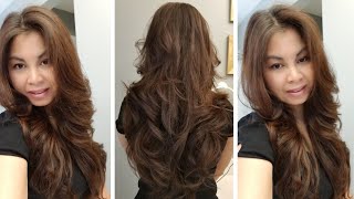 How to cut your own hair at home in long layers  Easy Long Layers Haircut [upl. by Elmer965]