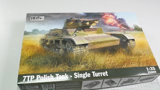 Model czołgu 7TP  IBG 135  część 1  zaglądamy do pudełka i zaczynamy budowę [upl. by Yeorgi417]