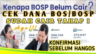 CARA CEK DANA BOSP TAHAP 1 TAHUN 2024  SUDAH CAIR KONFIRMASI DANA BOS SUDAH MASUK [upl. by Sutit]