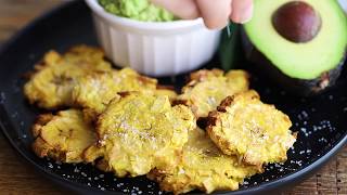 Air Fryer Tostones Twice Air Fried Plantains [upl. by Burkley]