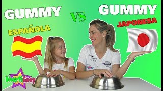 GOMINOLAS ESPAÑOLAS VS GOMINOLAS JAPONESAS  DULCES ESPAÑOLES VS DULCES JAPONESES  DIVERTIGUAY [upl. by Belding]