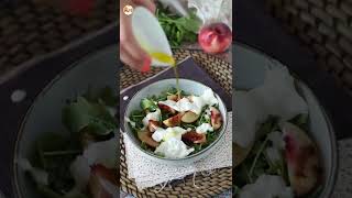 SALADE SUCRÉE SALÉE PECHES ROQUETTE et BURRATA 🥗 [upl. by Ravahs]