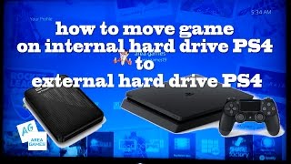 Tutorial how to move game on internal hard drive PS4 to external hard drive PS4 [upl. by Dduj]