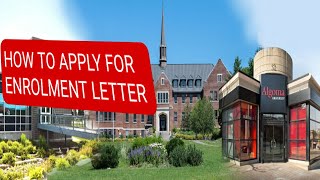 HOW TO GET ENROLLMENT LETTER Travel support letter FROM ALGOMA UNIVERSITY [upl. by Nodnalb325]