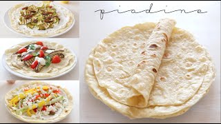 PIADINE MORBIDISSIME ARROTOLABILI SENZA LIEVITO  ricetta facile veloce e infallibile [upl. by Ellehcyar]