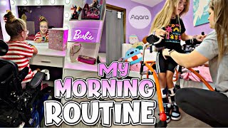 Getting ready for school MORNING ROUTINE LIFE as a WHEELCHAIR USER with Aqara [upl. by Kristen174]