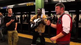 NYSubwayTunes with Guitaro5000 Bruno Mars  Grenade [upl. by Bondy]