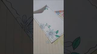 Diy floral envelope ✨ Envelope decoration 🌷RidimaSingh796 envelope art artist draw trend [upl. by Symons]