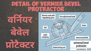 Vernier Bevel Protractor Complete detail in hindi [upl. by Hembree]