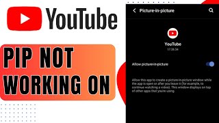 How To Fix Pip Not Working On YouTube [upl. by Wertz]