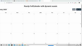 Reactjs FullCalendar Implementation with dynamic events [upl. by Smalley231]