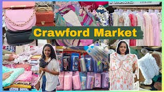 Crawford Market Street Shopping Vlog  Latest Collection  Crockery Ethnic wears stationery bags [upl. by Hibbert]