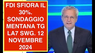 FDI SFIORA IL 30 SONDAGGIO MENTANA TG LA7 SWG 12 NOVEMBRE 2024 [upl. by Starkey]