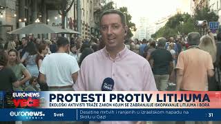 Protest protiv iskopavanja litijuma u Beogradu [upl. by Ahsinan]