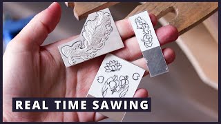 SAWING TINY DETAILS in real time  testing jewelers saw frame by Lion Punch Forge amp Pepetools [upl. by Osrick]