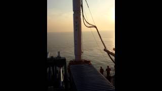 Pile driving a wind turbines foundation [upl. by Damha]