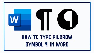 how to type pilcrow symbol ¶ in word [upl. by Camel]