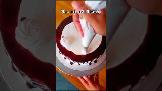 How to Use 1M Nozzle For Cake Decoration👆🏻 viral shorts youtubeshorts [upl. by Kcerb]