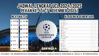 Jadwal UCL Pekan 4  Real Madrid vs AC Milan [upl. by Kushner950]