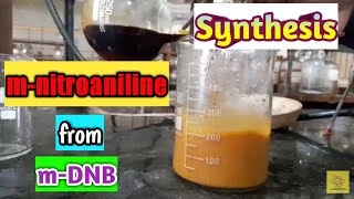 Synthesis of mnitroaniline from mdinitrobenzene  Saw in the discription box [upl. by Ecinev]