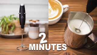 How To Make Latte Art with Handheld Frother  2 MINUTES VIDEO TUTORIAL [upl. by Dygall]