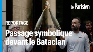 Arthur rescapé du 13 novembre a porté la flamme olympique devant le Bataclan [upl. by Ashton]