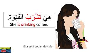 100 Examples of Common Verbs in Arabic  English amp Spanish SubtitlesLearning Arabic With Angela [upl. by Labanna705]