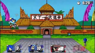 SSF2 Beta FMC Sonic and Katara Vs Shadow and Nalva [upl. by Lynnet287]