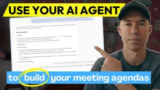 Use Copilot as your AI Agent to create meeting agendas [upl. by Winston]