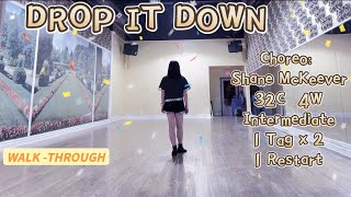 DROP IT DOWN Line Dance WALKTHROUGH [upl. by Ponce615]