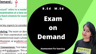 Exam on Demand  Assessment For Learning [upl. by Diandre]