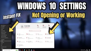 NEW FIX  Windows Settings Not Opening or Working on Windows 10 [upl. by Anerev600]