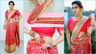 How to Wear SILK SAREE Perfectly  Hacks amp Tricks  Teenagers Wedding Fashion Anaysa [upl. by Assenal]