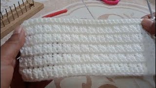 Punto fantasía a crochet para mantas y cobijas de bebe [upl. by Nanreik544]