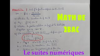 les suites numeriquesmath de 2bac [upl. by Etteniuqna]