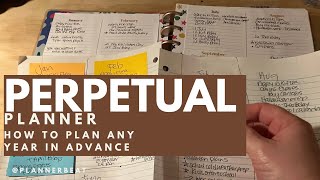 Perpetual Calendar  How to Plan Any Year In Advance  Functional Planning  Planner Foundations P1 [upl. by Lunneta363]